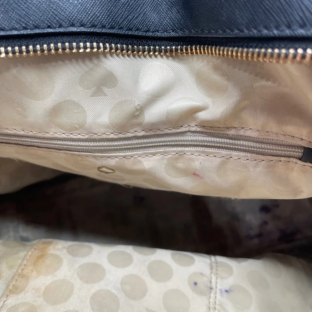 Kate Spade Cedar Street Hayden Crossbody Bag Black Cream Leather